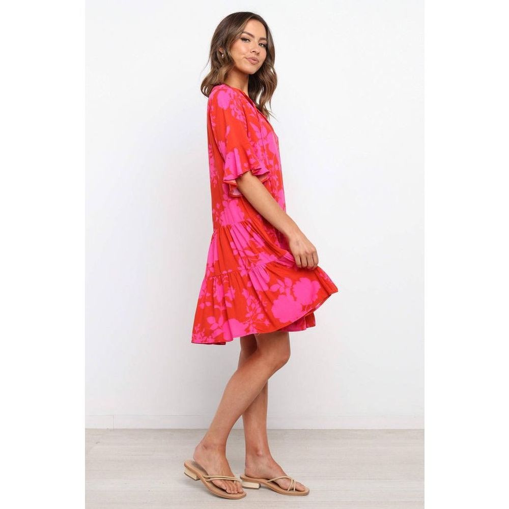 Petal & Pup Brighton Dress Mini Womens Larhe pink red